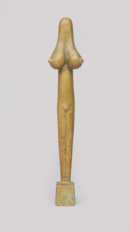 Kleine Bronze-Figur 'Das Idol'