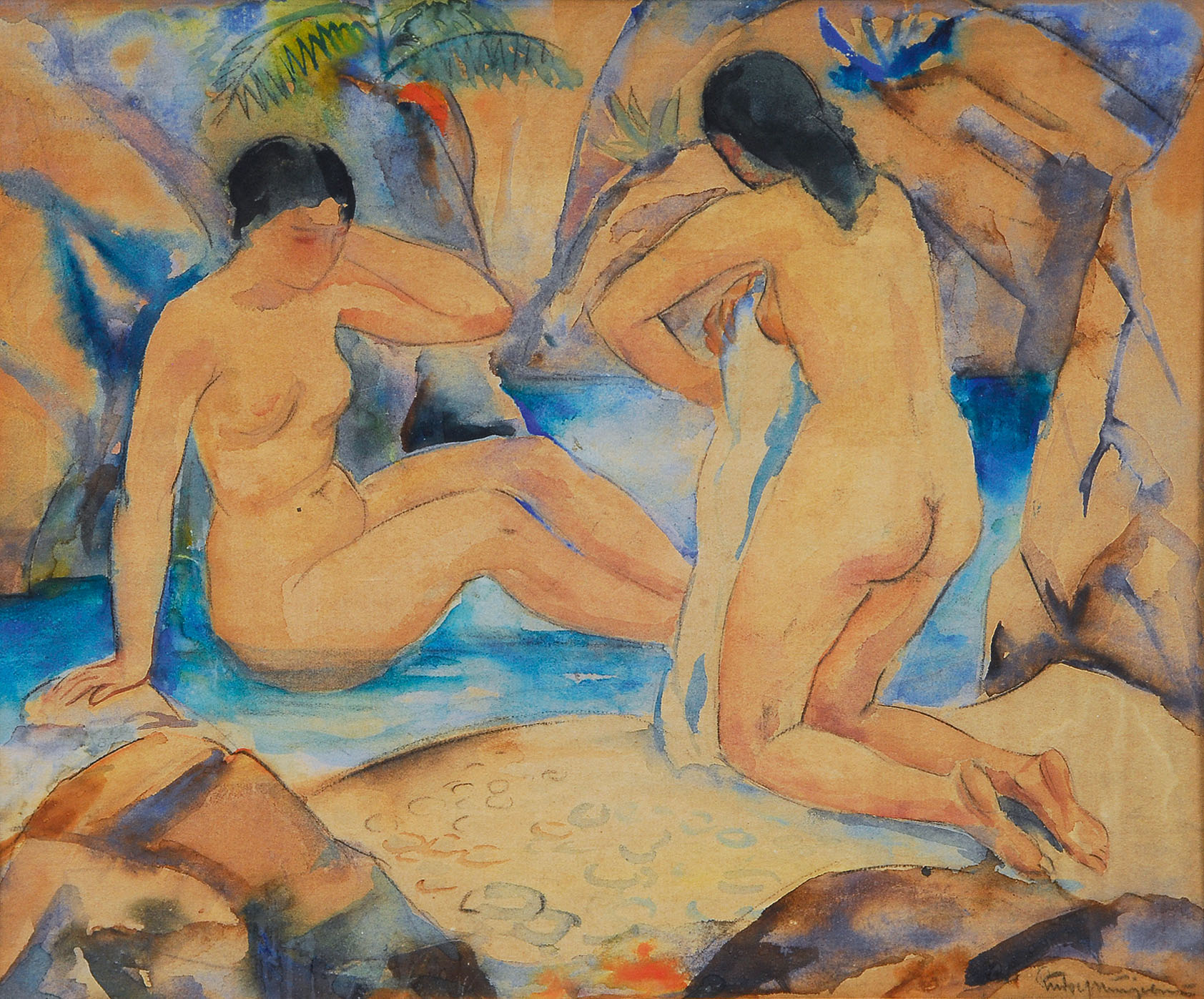 Rudolf Neugebauer - Bathing young women Bathing young women