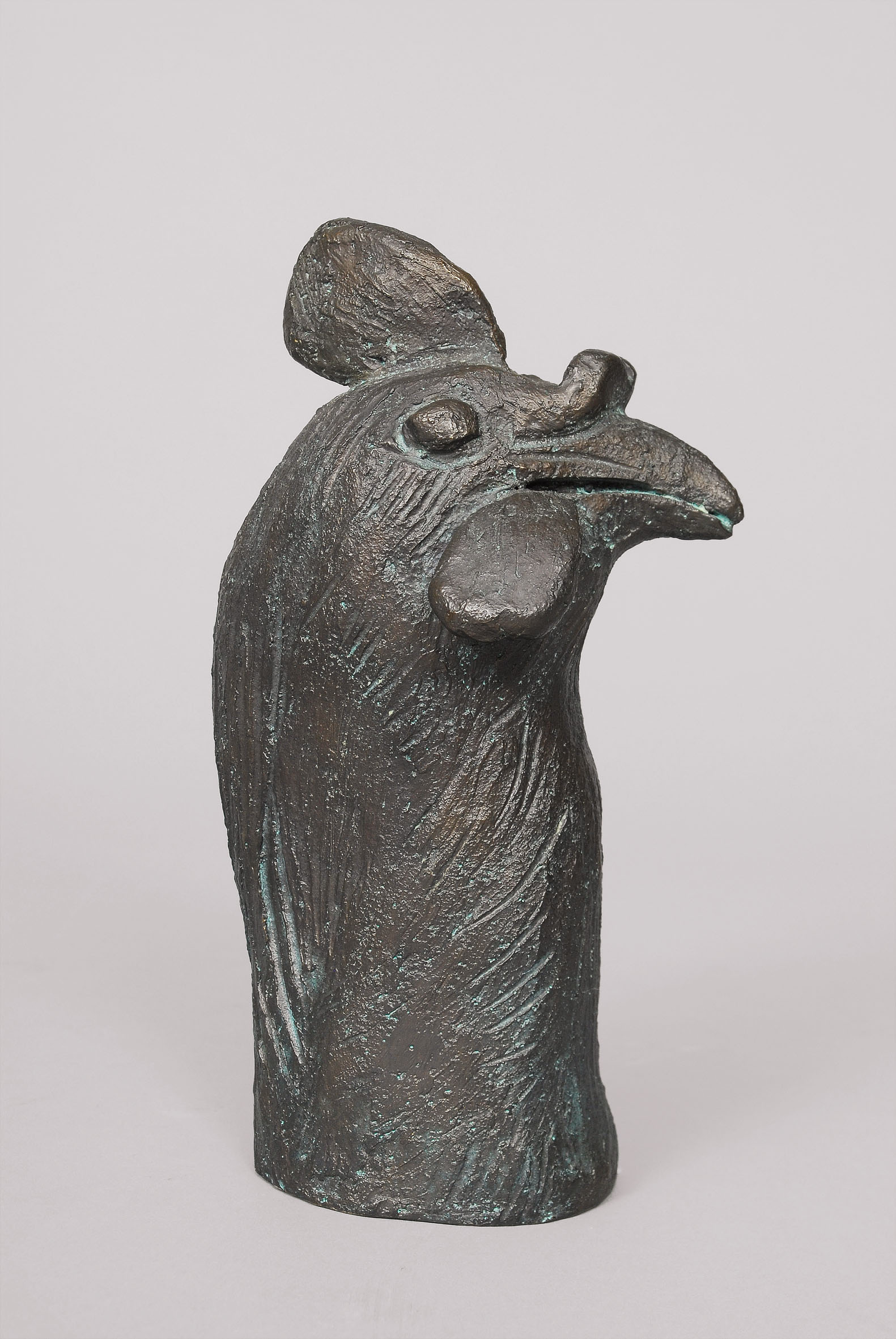 Bronze-Figur 'Hahnenkopf'