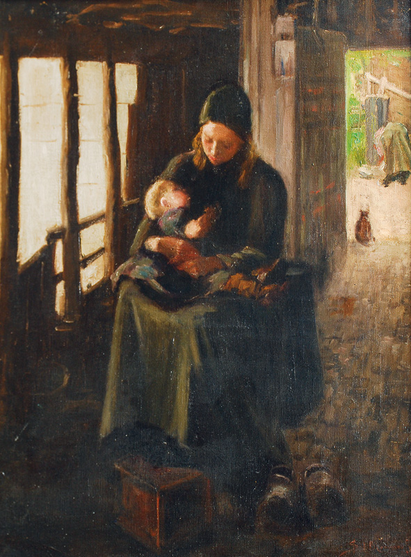 Young Mother with Child