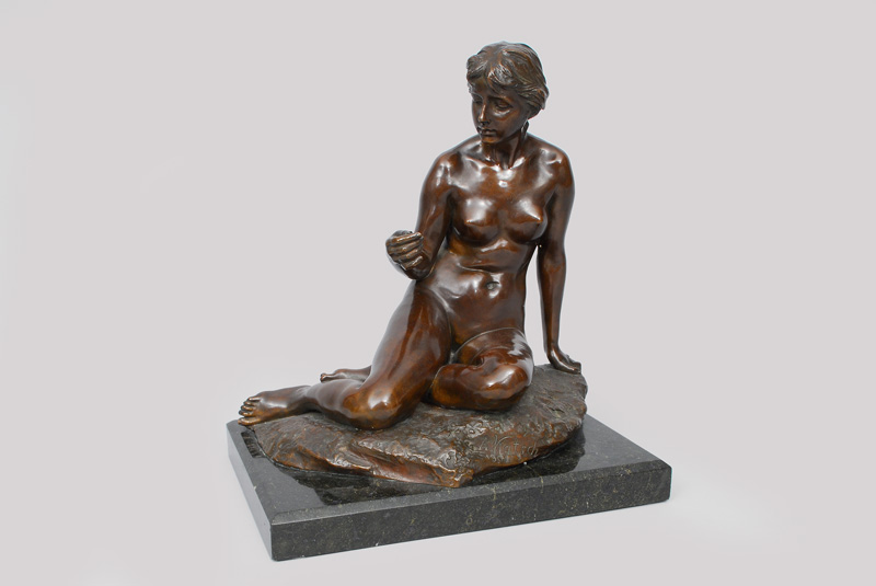 A bronze figure 'Female nude'
