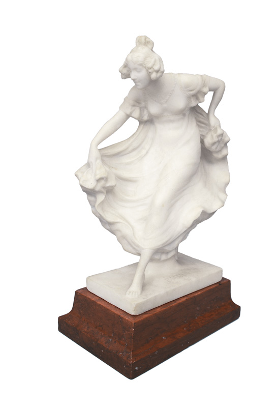 A Marble Figure 'Female Dancer'