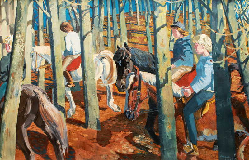 Equestrians in the Wood