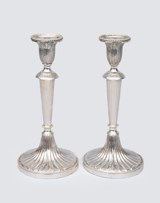 A pair of classic table candle holders