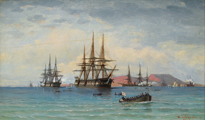 Heinrich Leitner - Englische Fregatten auf dem Mittelmeer Englische Fregatten auf dem Mittelmeer