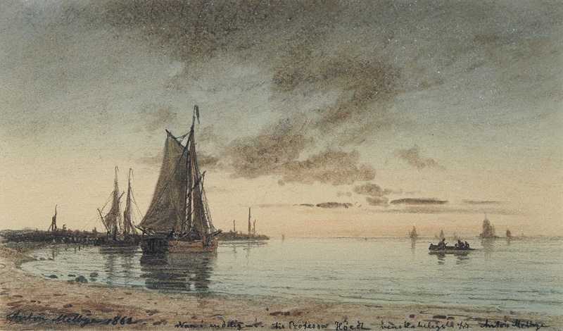 Segelschiffe bei Abendlicht