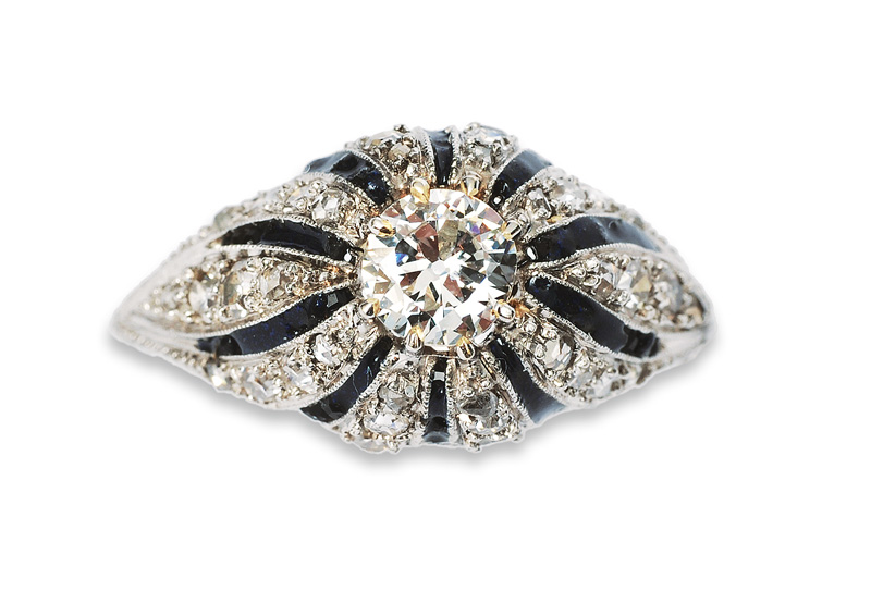 An Art-déco diamond ring