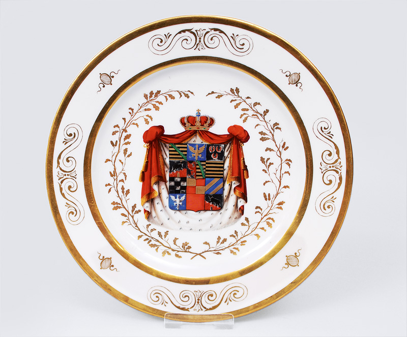A plate with coat of arms of the duke of Anhalt