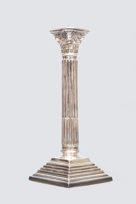 A column-shaped candlestick