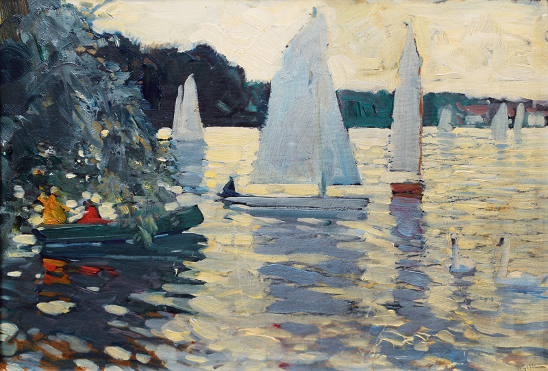 Walter Geffcken - Boats on the Alster Boats on the Alster