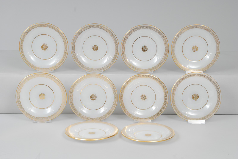 A set of 10 Biedermeier plates