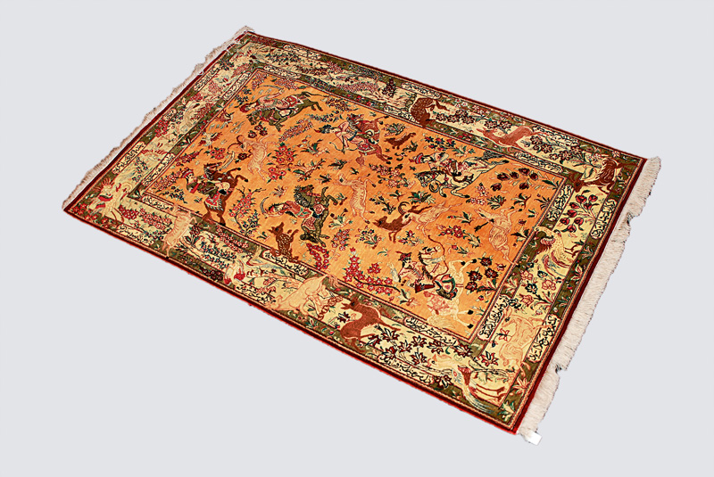 A persian hunting rug