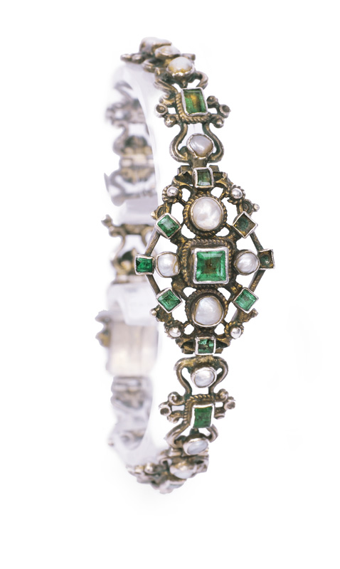 Barockes Smaragd-Perl-Armband