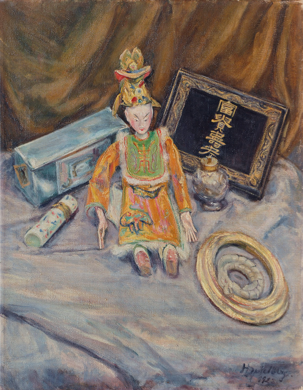 Hertha Spielberg - Still Life with Japanese Puppet Still Life with Japanese Puppet