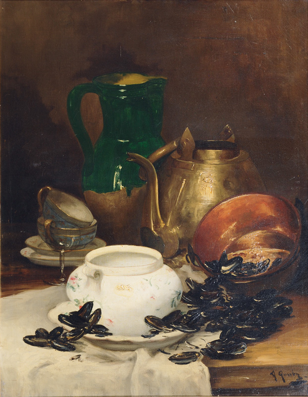 Französische Schule - Still Life with Clams Still Life with Clams