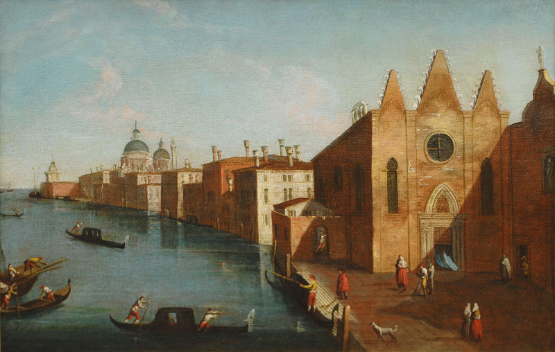 Ansicht des Canale Grande mit Santa Maria della Carita