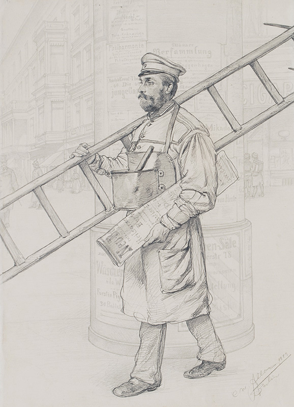 Christian Wilhelm Allers - Man with a Ladder Man with a Ladder