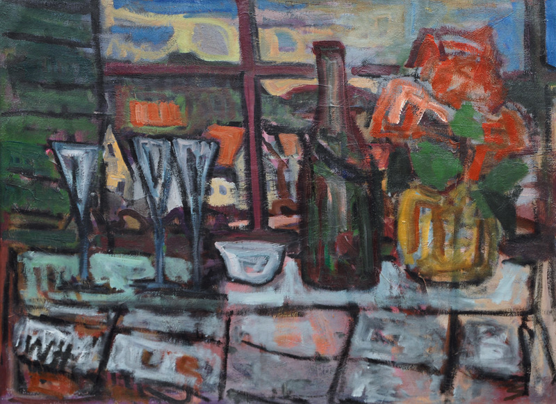 Wilhelm Hesselbach - Still Life with Champaign Flute Still Life with Champaign Flute
