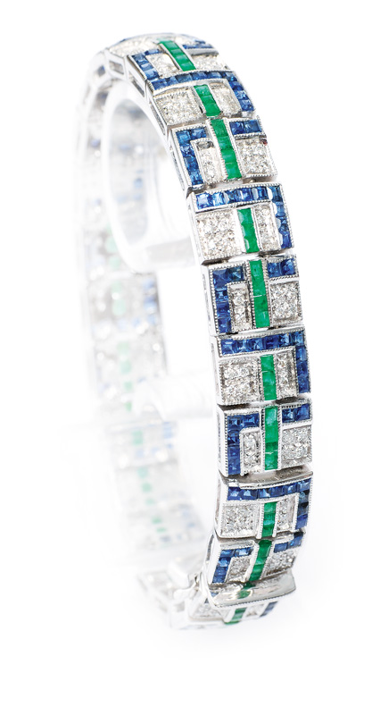Smaragd-Saphir-Armband