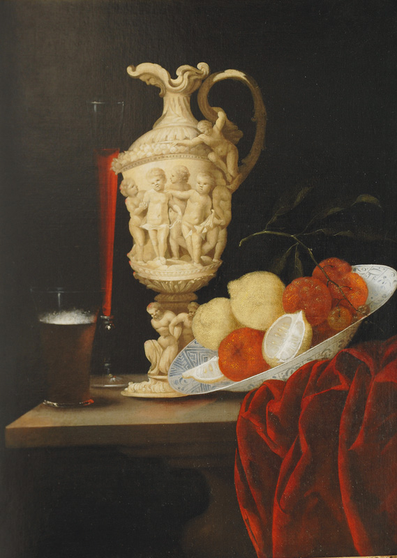 Still Life with carved Ivory Ewer