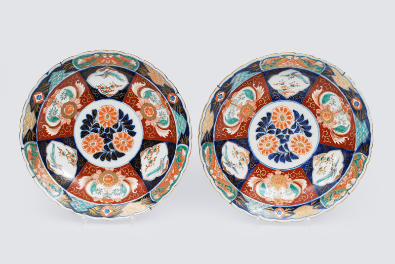 A pair of Imari plates