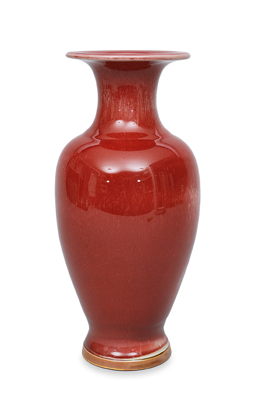 A big Sang-de-boeuf vase
