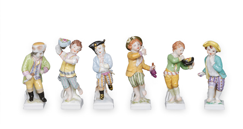 A set of 12 month figurines