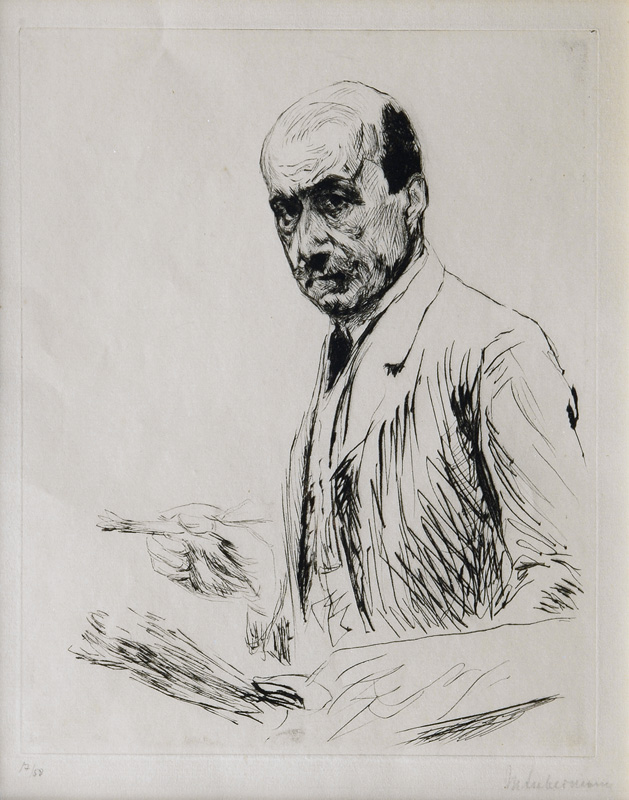 Max Liebermann - Selbstbildnis mit Palette Selbstbildnis mit Palette