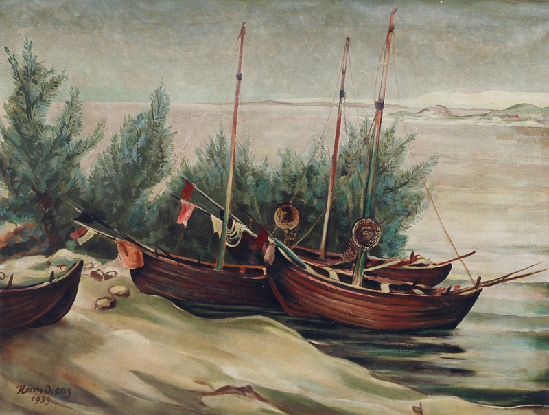 Fisherboats on the Courland Spit