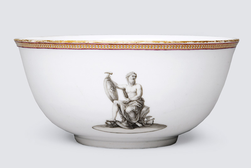 A bowl with mythological scenes in grisaille