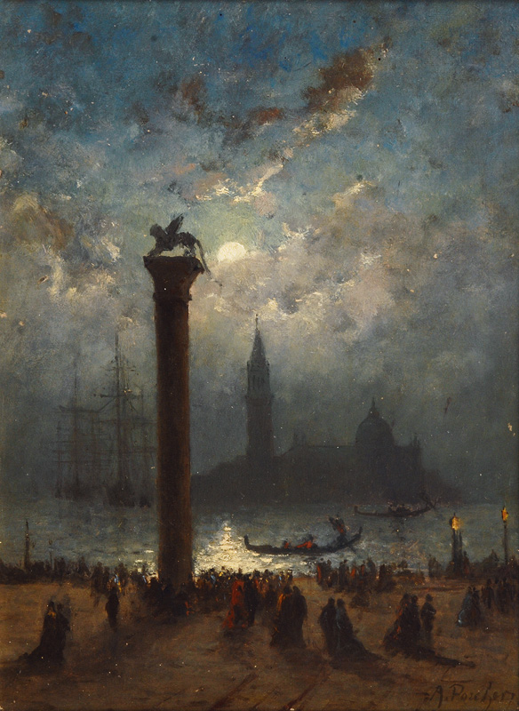 Albert Porcher - Der Markusplatz im Mondlicht Der Markusplatz im Mondlicht