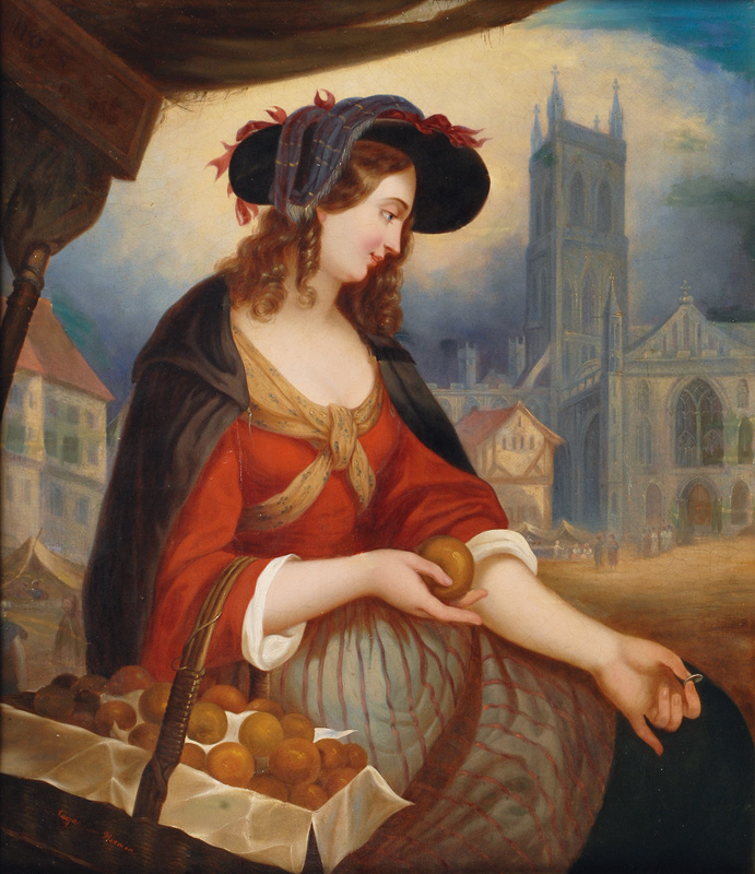 Johann Georg Meyer von Bremen - Die Pfirsichhändlerin Die Pfirsichhändlerin