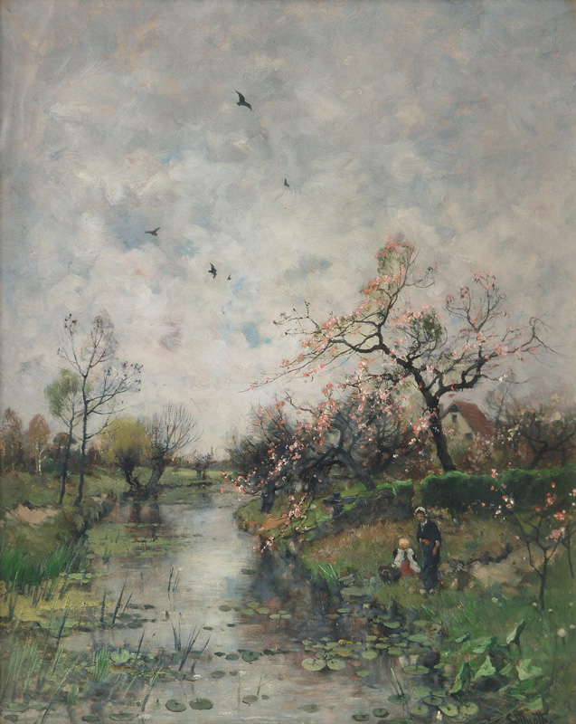 Kirschblüte am Fluß