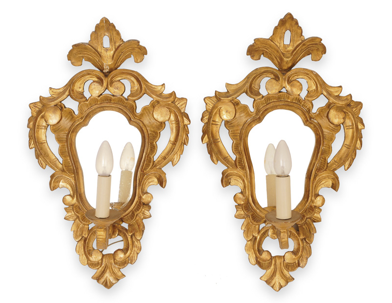 A pair of wall mirrors