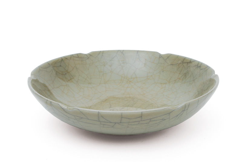 A celadon bowl with double craquelé