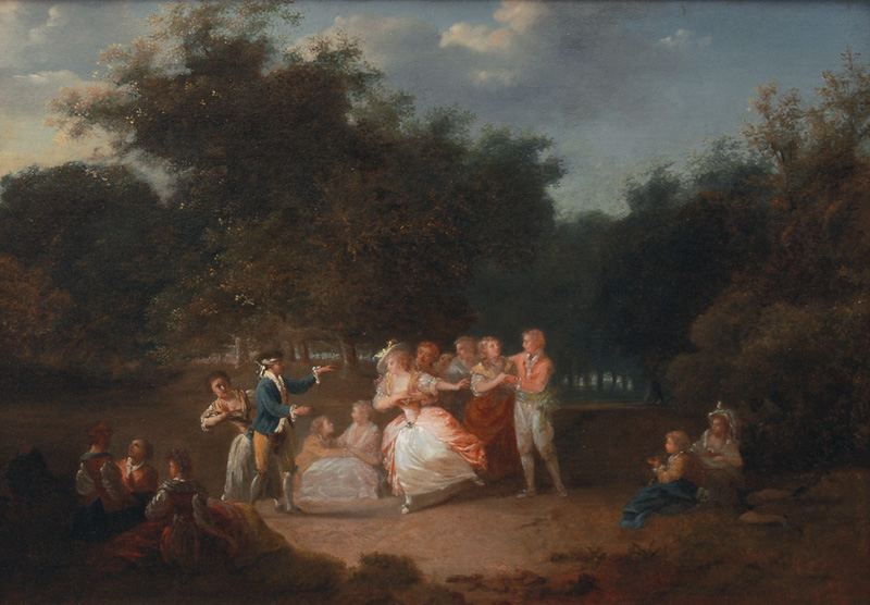 Jean-Baptiste Leprince - Galante Gesellschaft in einem Park Galante Gesellschaft in einem Park