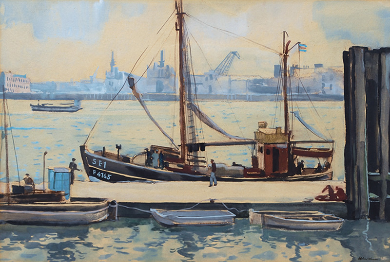 Cutter in the Port of Hamburg