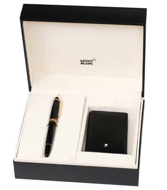 An elegant present set with pointball pen and wallet by Montblanc