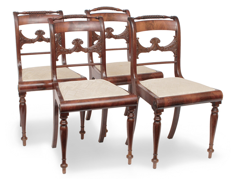 A set of 4 Biedermeier chairs