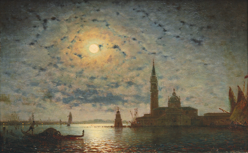 Venice, S. Giorgio Maggiore in the Moonlight