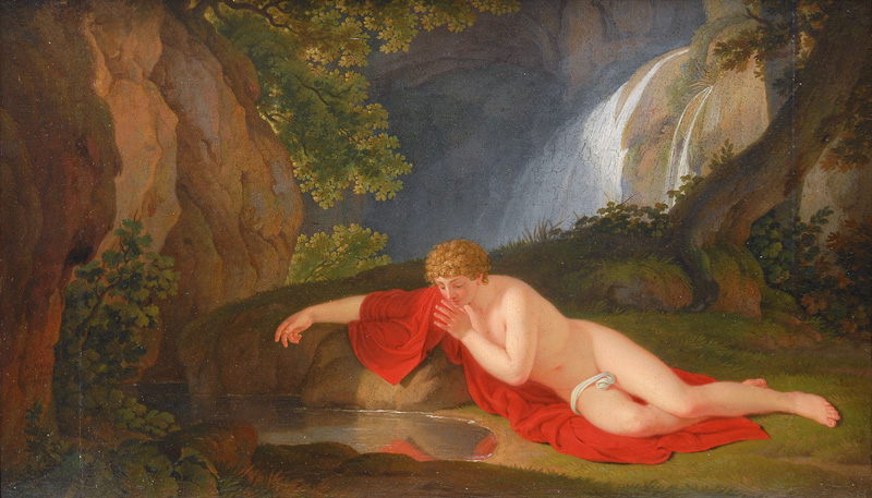 Johann August Nahl - Narcissus at the Well Narcissus at the Well