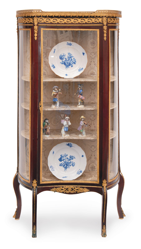 A Napoleon III glass cabinet