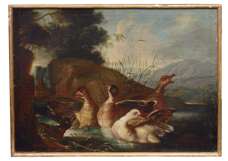 Giovanni Crivelli - Pair of Paintings with Poultry Pair of Paintings with Poultry