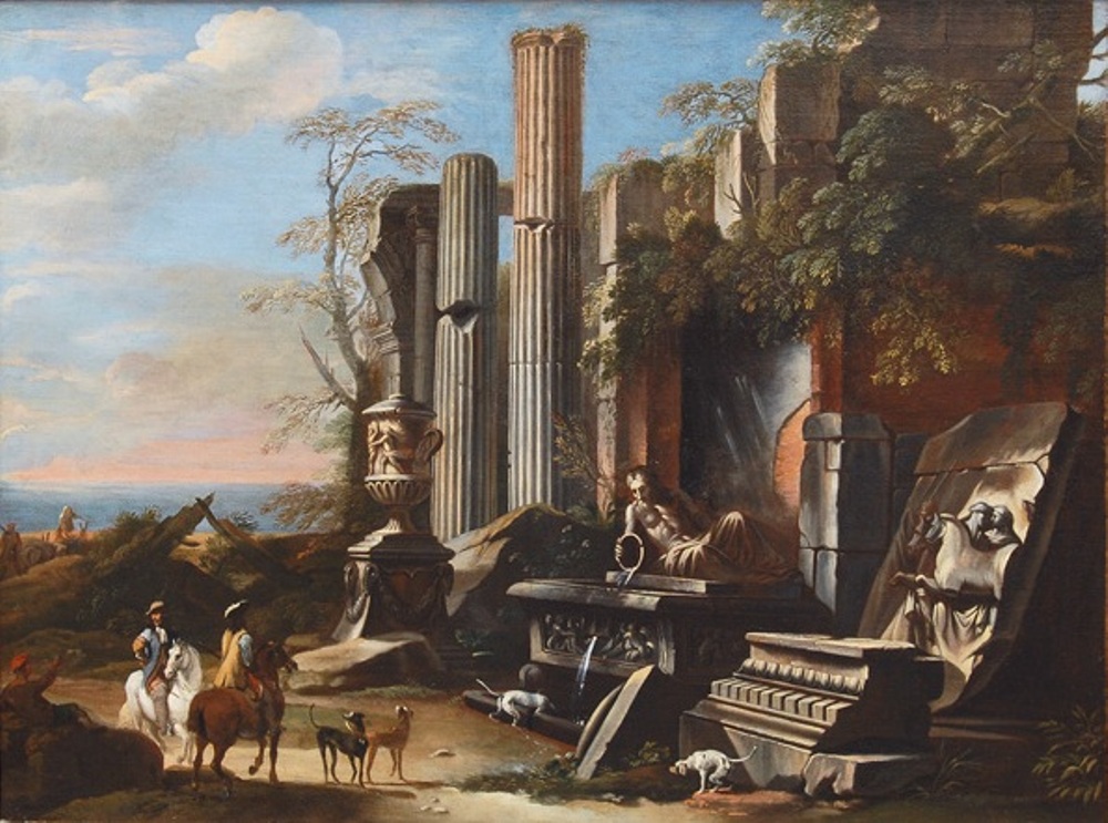 Domenico Roberti - Capriccio mit antiken Ruinen Capriccio mit antiken Ruinen