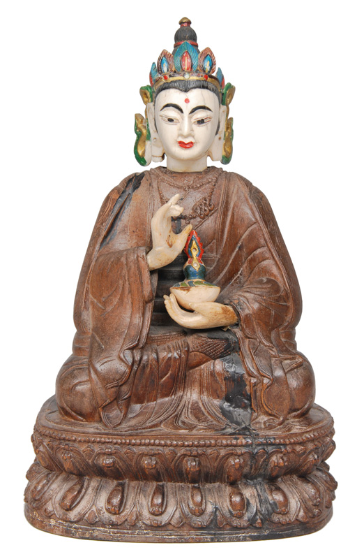 A Bodhisattva figure on lotus throne