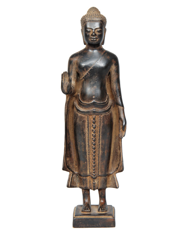 A standing Bronze Buddha figure