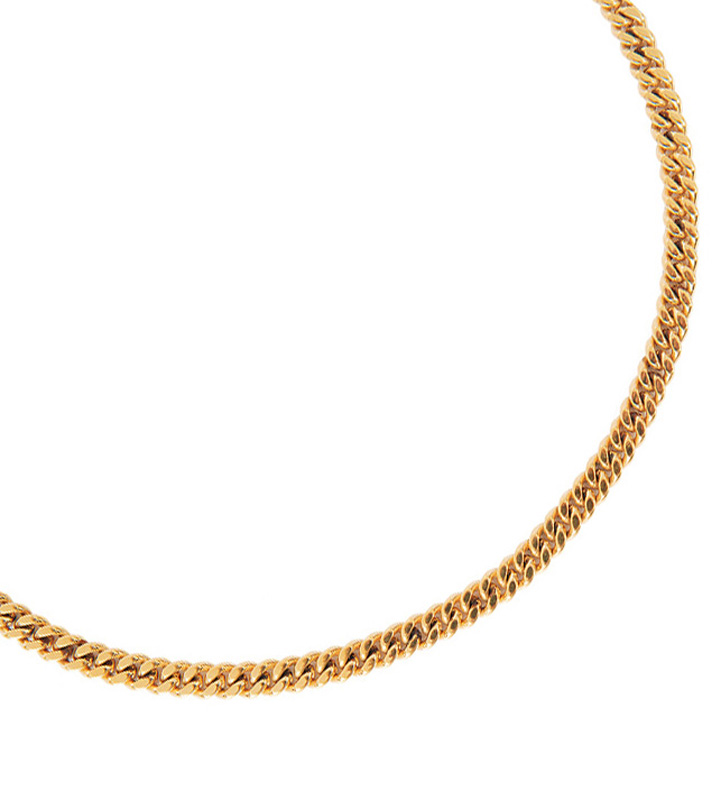 A golden necklace with bracelet