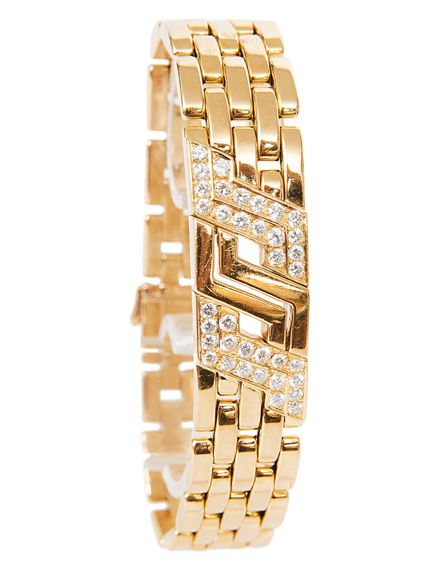 A wide diamond bracelet by Cartier