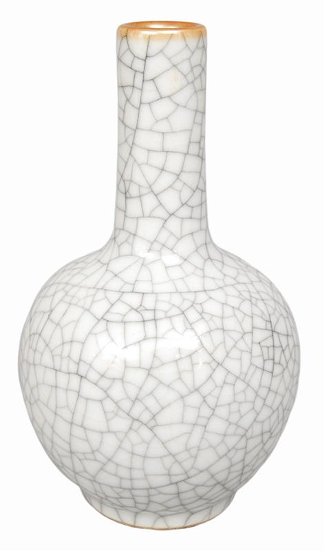 A small vase with craquelé glaze