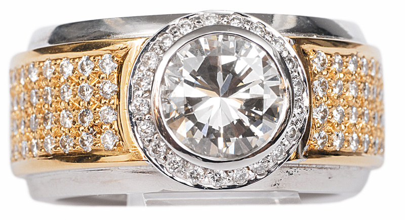 A high carat diamond ring